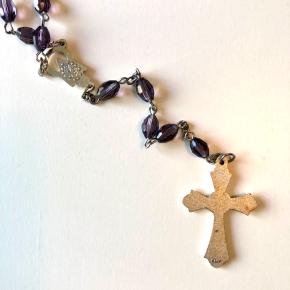 Rosary Beads - Dark Purple Oval - Picture 3 of 5